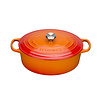 Le Creuset Ovale stoofpan 35 cm oranje volcanique gietijzer