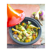 thumb-Tajine oranjerood volcanique  31 cm 3,7 liter-2