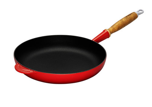  Le Creuset Bakpan rood 24 cm met steel gietijzer 