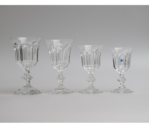  Val Saint Lambert Witte wijnglas Metternich côtes plates 