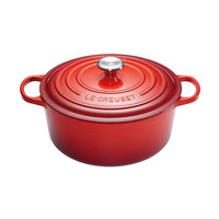 Stoofpot 24 cm rood met deksel  gietijzer fonte