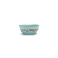 thumb-Bowl / Kom 16 cm Feast Ottolenghi azuur met rode streepjes-1
