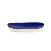 thumb-Serveerschaal 36 cm Feast Ottolenghi wit met rode streepjes-1