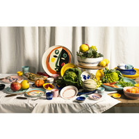 thumb-Theekop Feast Ottolenghi 33 cl blauw met witte swirl-4