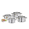 Spring Starterset  4-dlg. Finesse 2+ hoge kookpot 16,20 en 24 cm + lage kookpot 20 cm