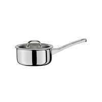 Lage steelpan 16 cm Finesse 2+ met glasdeksel