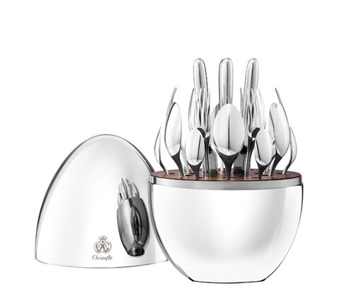 Christofle Ei Mood Easy 24-delig bestek, verzilverd   Christofle Ei Mood Easy 24-delig bestek, verzilverd