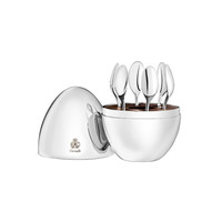 thumb-Ei Mood Coffee met 6 verzilverde espressolepels / mokkalepels-1