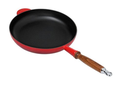  Le Creuset Braadpan 28 cm met steel rood gietijzer fonte 