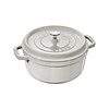 Ronde cocotte white truffle wit 24 cm gietijzer