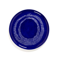 thumb-Ronde schotel 35 cm Feast Ottolenghi -  blauw met witte swirl-1