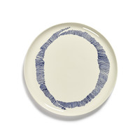 thumb-Ronde schotel 35 cm Feast Ottolenghi -  wit met blauwe swirl-1