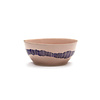 Serax Bowl / Kom 16 cm Feast Ottolenghi roze met blauwe swirl