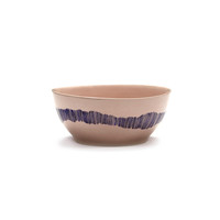 thumb-Bowl / Kom 16 cm Feast Ottolenghi roze met blauwe swirl-1
