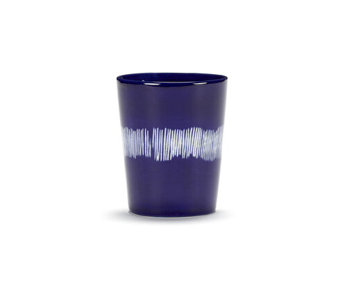  Serax Theekop  Feast Ottolenghi 33 cl blauw met witte swirl 
