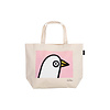 Canvas tas 50x38 cm Birdie roze