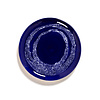 Serax Plat bord Feast Ottolenghi 26.5 cm blauw  witte swirl -puntjes
