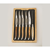 Laguiole en Aubrac Set 6 steakmessen Laguiole Franse houtsoorten