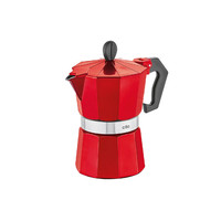 Coffeemaker / Espressomaker alu rood 6 kopjes