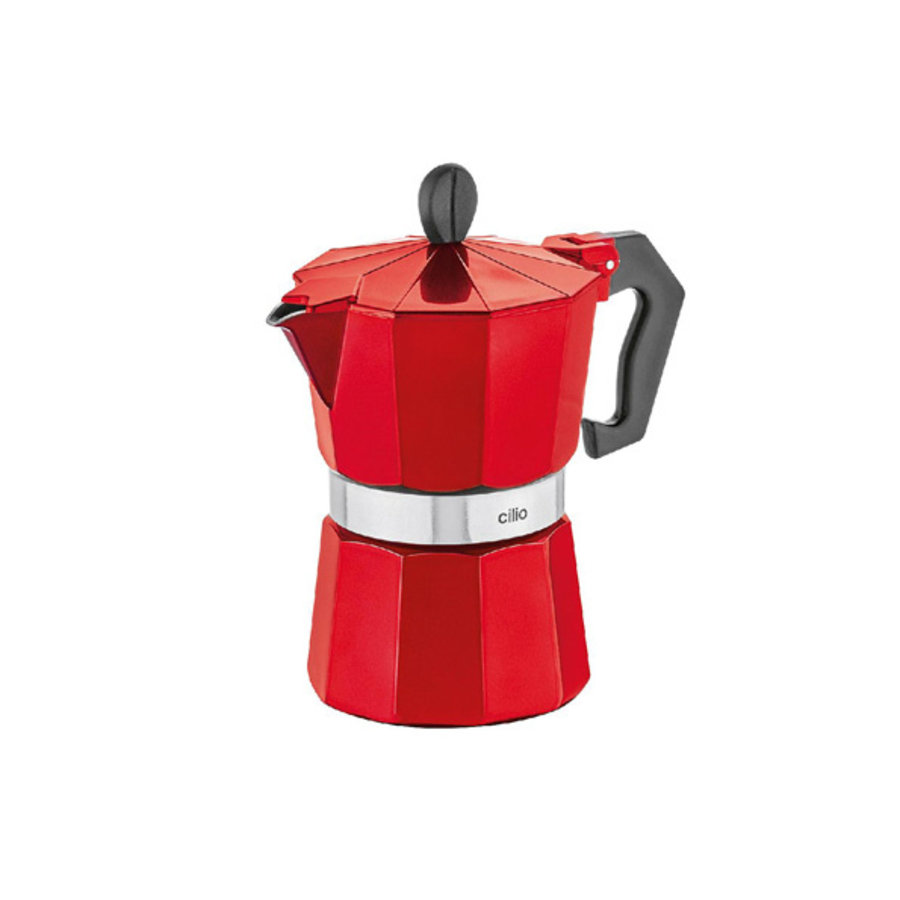 Coffeemaker / Espressomaker alu rood 6 kopjes-1