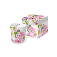 Beker met oor /mug/ mok Flower Blush 35 cl