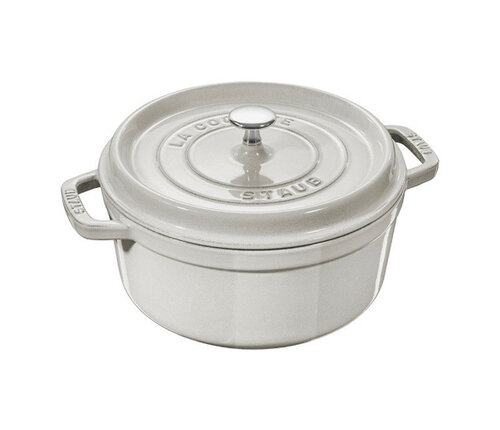  Staub Ronde cocotte white truffle wit 26 cm gietijzer 