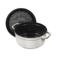 thumb-Ronde cocotte  white truffle  wit 26 cm gietijzer-2