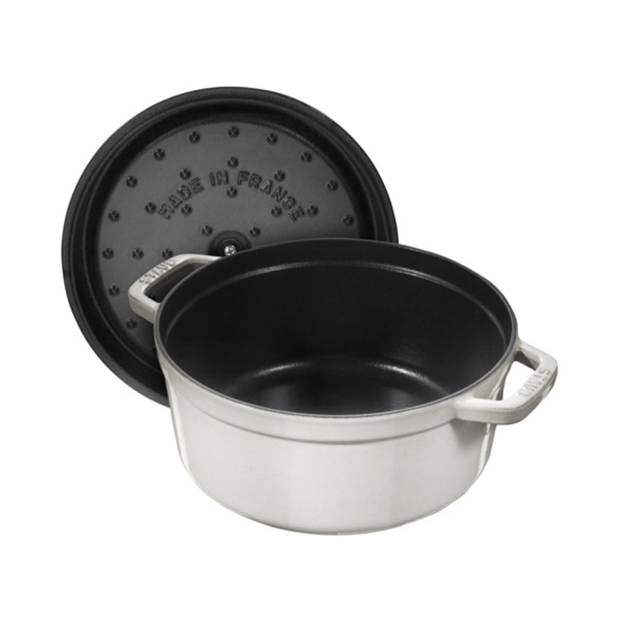 Ronde cocotte  white truffle  wit 26 cm gietijzer-2