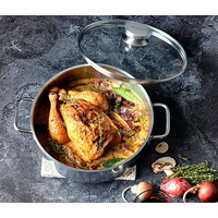 Lage kookpot Apollo 28 cm met glasdeksel