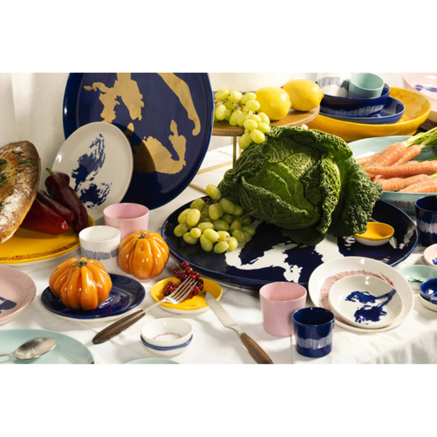 Gebakbord 19,5 cm Feast Ottolenghi wit met blauwe artisjok-4