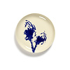 Gebakbord 19,5 cm Feast Ottolenghi wit met blauwe artisjok
