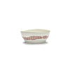 Grote bowl 17 cm Feast Ottolenghi wit met rode swirl