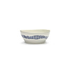 Grote bowl 17 cm Feast Ottolenghi wit met blauwe swirl
