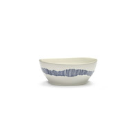 thumb-Grote bowl 17 cm Feast Ottolenghi wit met blauwe swirl-1