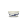 Bowl / Kom 16 cm Feast Ottolenghi wit met blauwe swirls