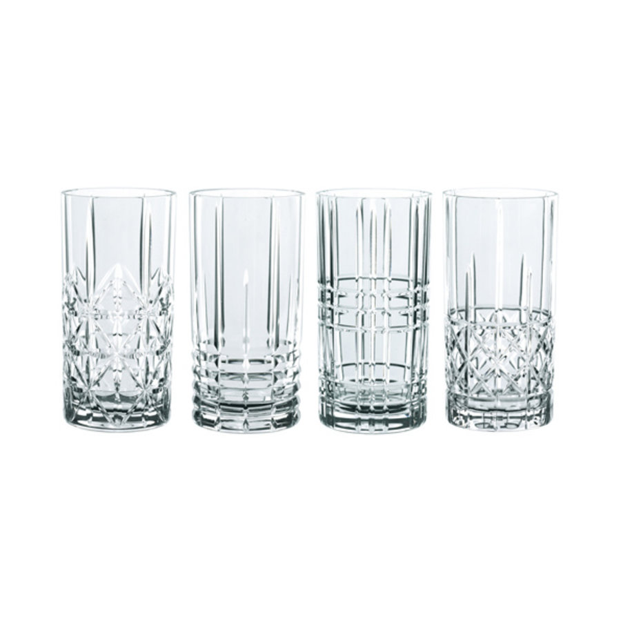 Set 4 hoge bekers kristal Highland / longdrinkglazen Highland-1