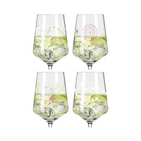 thumb-Set van 4 Hugo glazen gekleurd decor-3