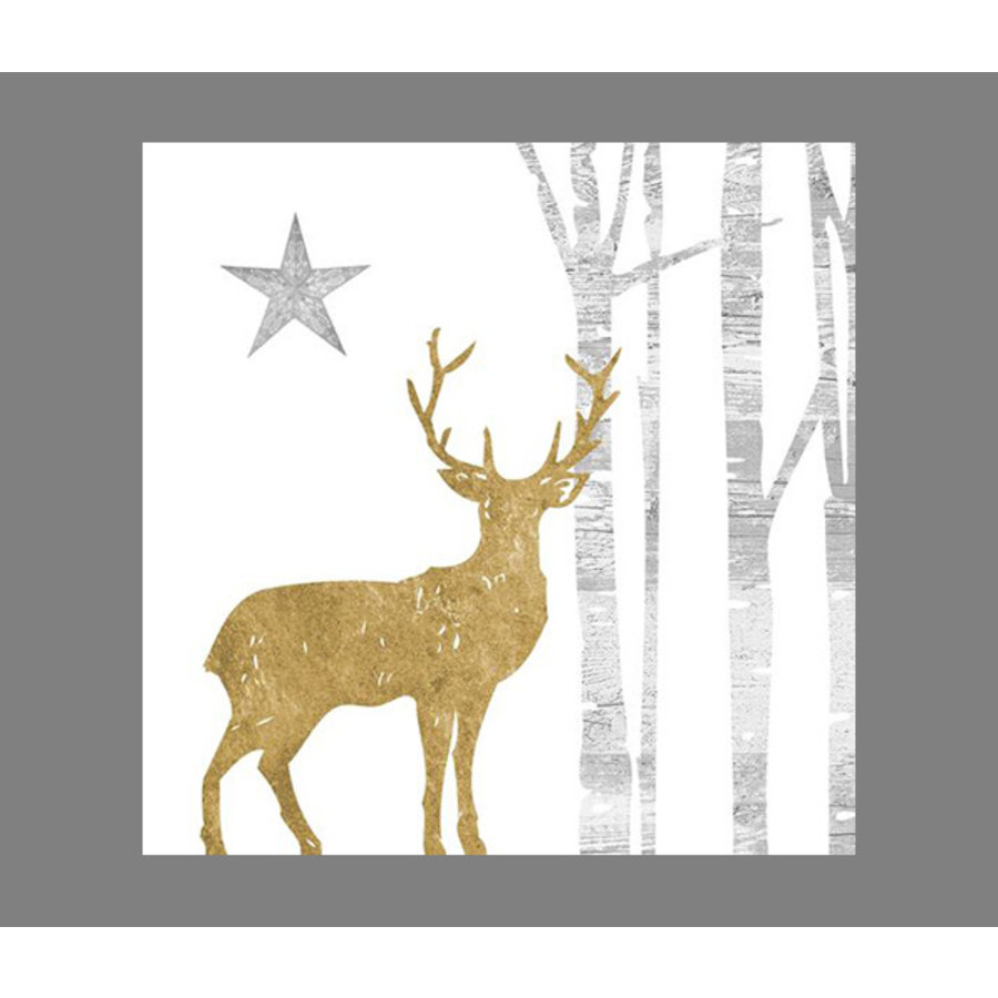 Servetten Kerstmis -  Mystic Deer Gold - 33x33 cm-1