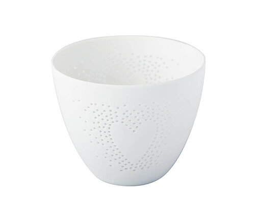  Räder Sfeerlicht wit porselein met hart - klein model 