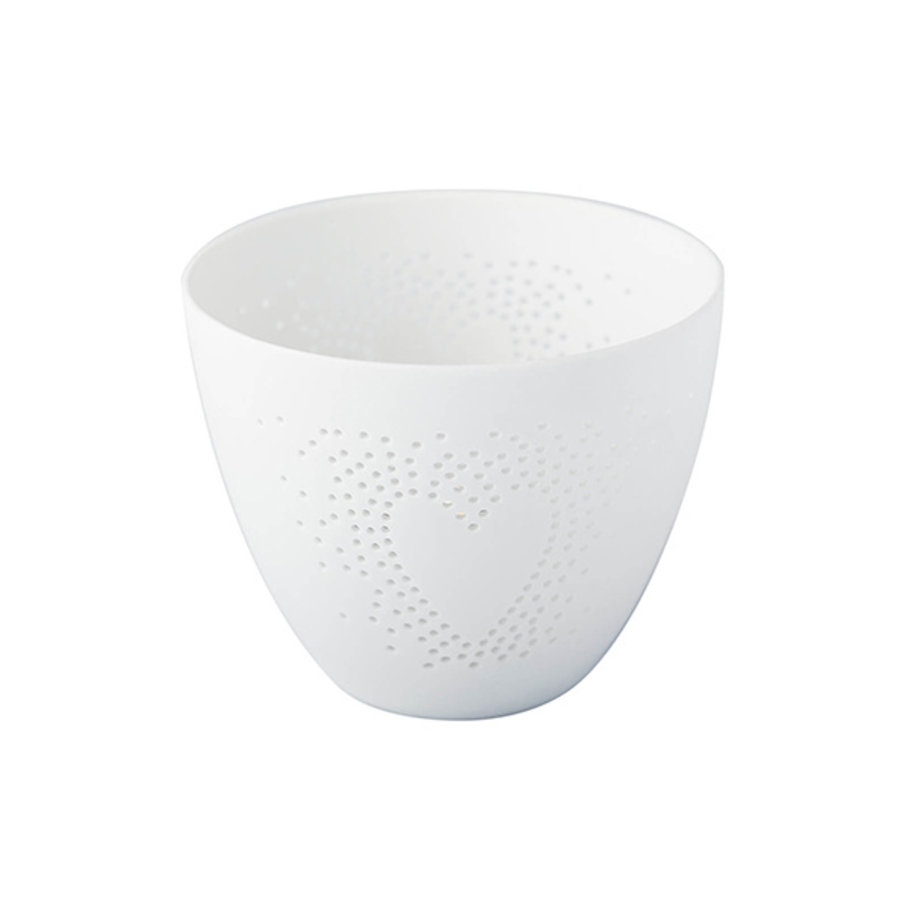 Sfeerlicht wit porselein met hart - klein model-1