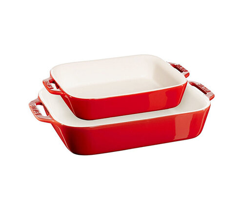  Staub Set 2 ovenvaste gratins keramiek koperrood 20 en 27 cm lengte 