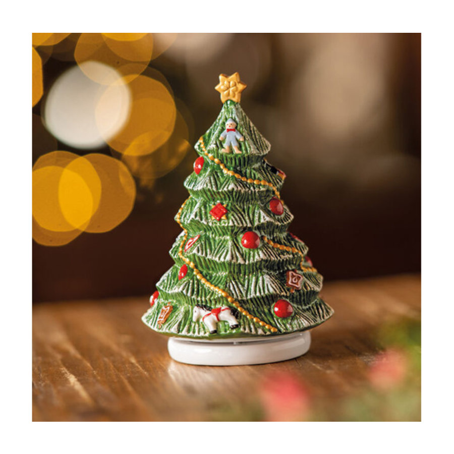 Kerstboom porselein met muziek draaiend Nostalgic Melody-1