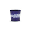 Koffiekop Feast Ottolenghi 25 cl Lapis Lazuli swirl stripes blauw wit