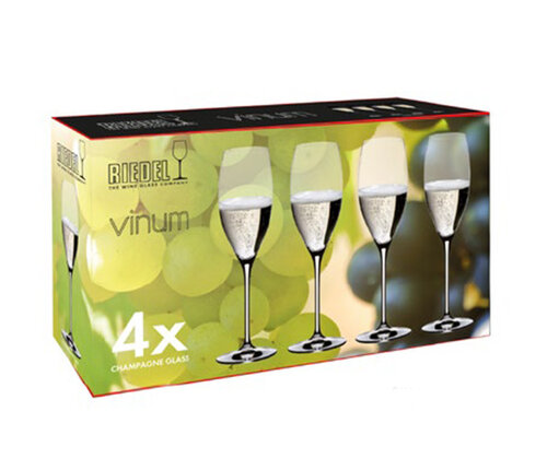  Riedel Set 4 x champagneglas Vinum Cuvée Prestige 