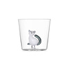 Beker Tabby Cat glas 35 cl zittende witte kat met  smokey staart