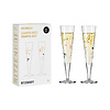 Ritzenhoff Design Glazen Set van 2 champagnefluten Champus Goldnacht Duett  F23