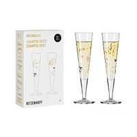 Set van 2 champagnefluten Champus Goldnacht Duett  F23