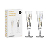 Ritzenhoff Design Glazen Set van 2 champagnefluten Champus  Goldnacht Duett H23