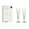 Ritzenhoff Design Glazen Set van 2 champagnefluten Champus  Goldnacht Duett  F24