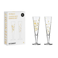 Set van 2 champagnefluten Champus  Goldnacht Duett  F24